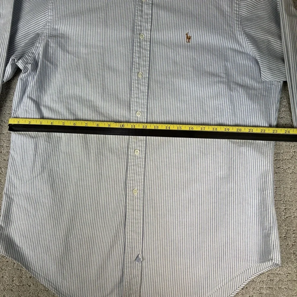 VTG Polo Ralph Lauren Button Down Shirt Sz 16½x33 XL 90s Striped 100% Cotton